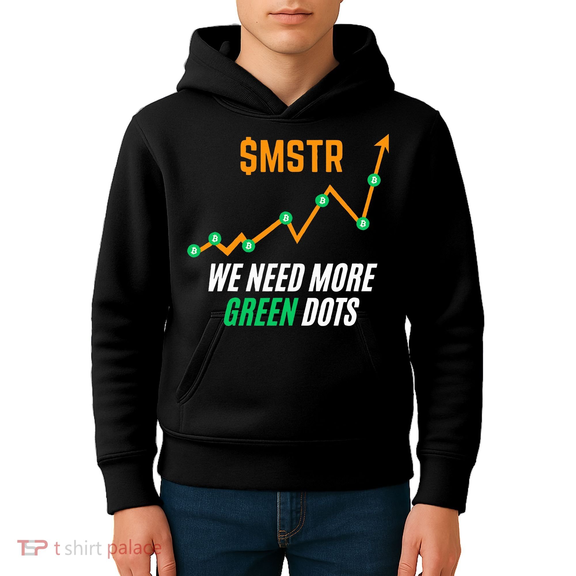 $Mstr We Need More Green Dots Microstrategy Bitcoin Kids Hoodie
