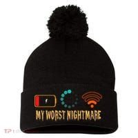 My Worst Nightmare Funny Gifts For Gamers Pom Pom 12in Knit Beanie thumb 0