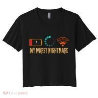 My Worst Nightmare Funny Gifts For Gamers Women's Crop Top Tee thumb 0