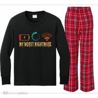 My Worst Nightmare Funny Gifts For Gamers Kids Long Sleeve Plaid Pajama Set thumb 0