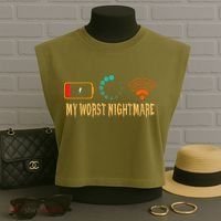 My Worst Nightmare Funny Gifts For Gamers Garment-Dyed Women's Muscle Tee thumb 3