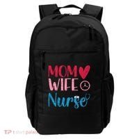 Mom Wife Nurse Funny Nurses Week Nursing Assistant Graphic Cool Gift Backpack thumb 0