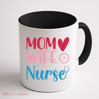 Mom Wife Nurse Funny Nurses Week Nursing Assistant Graphic Cool Gift Coffee Mug back