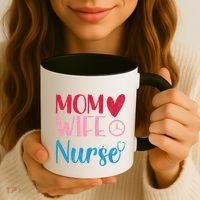 Mom Wife Nurse Funny Nurses Week Nursing Assistant Graphic Cool Gift Coffee Mug thumb 3