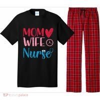Mom Wife Nurse Funny Nurses Week Nursing Assistant Graphic Cool Gift Pajama Set thumb 0