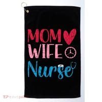Mom Wife Nurse Funny Nurses Week Nursing Assistant Graphic Cool Gift Golf Towel thumb 0