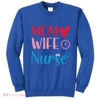 Mom Wife Nurse Funny Nurses Week Nursing Assistant Graphic Cool Gift Sweatshirt thumb 0