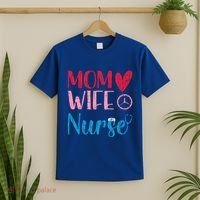 Mom Wife Nurse Funny Nurses Week Nursing Assistant Graphic Cool Gift T-Shirt thumb 2