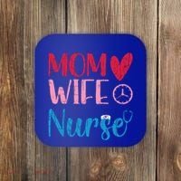 Mom Wife Nurse Funny Nurses Week Nursing Assistant Graphic Cool Gift Coaster thumb 0
