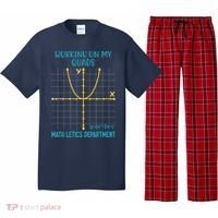Mathletics Working On My Quads Algebra Math Teacher Pajama Set thumb 0