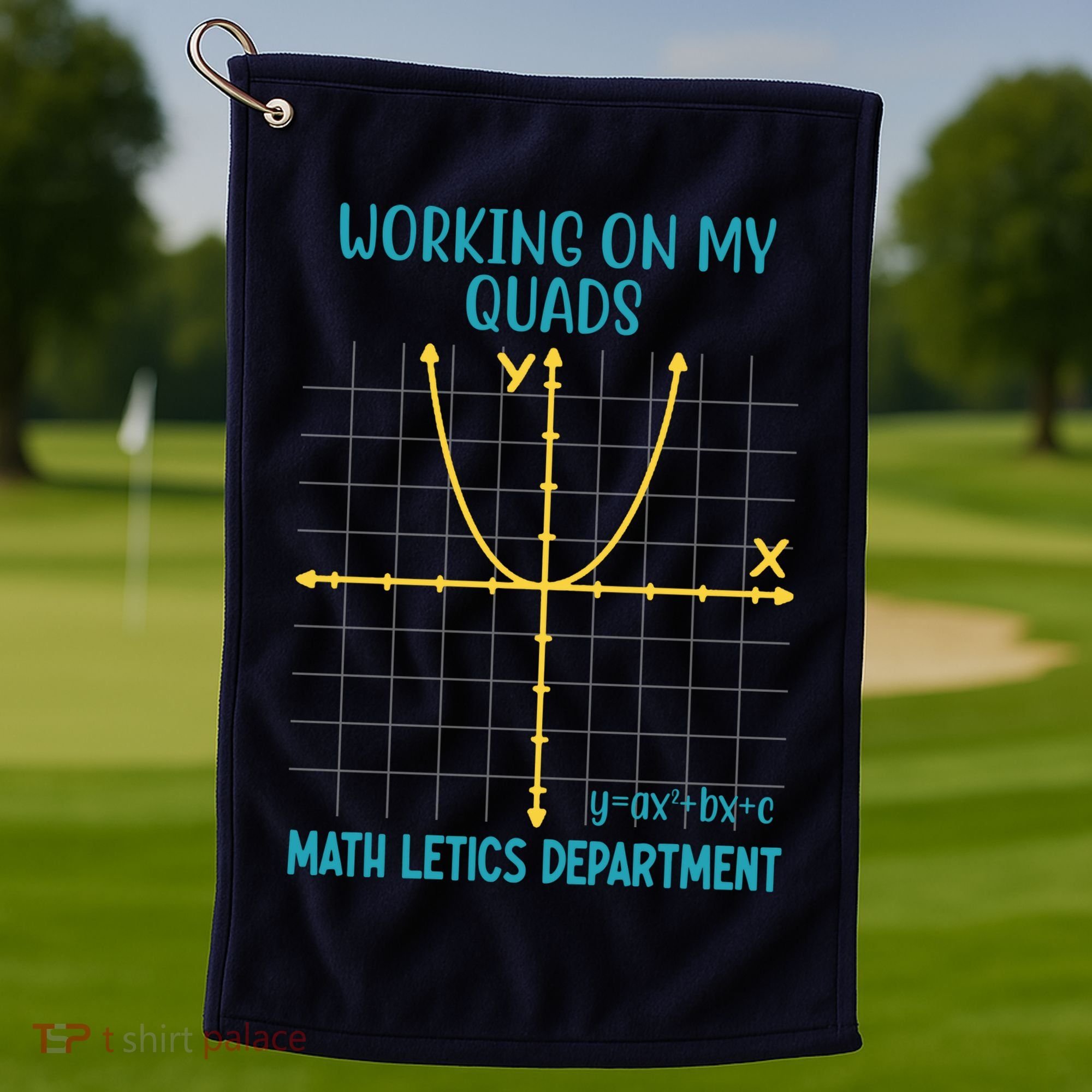 Mathletics Working On My Quads Algebra Math Teacher Golf Towel
