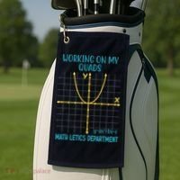 Mathletics Working On My Quads Algebra Math Teacher Golf Towel thumb 2