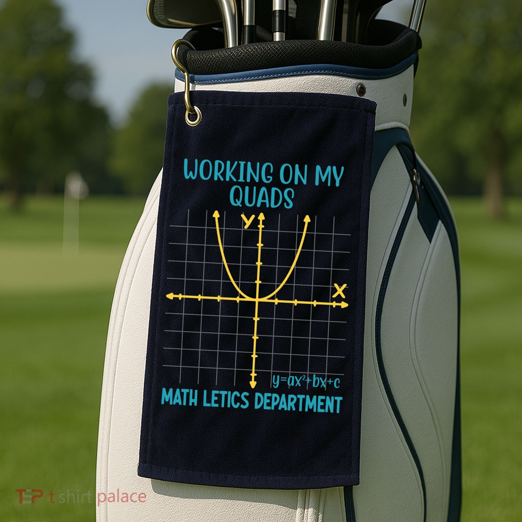 Mathletics Working On My Quads Algebra Math Teacher Golf Towel