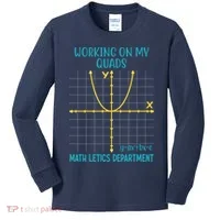 Mathletics Working On My Quads Algebra Math Teacher Kids Long Sleeve Shirt thumb 0