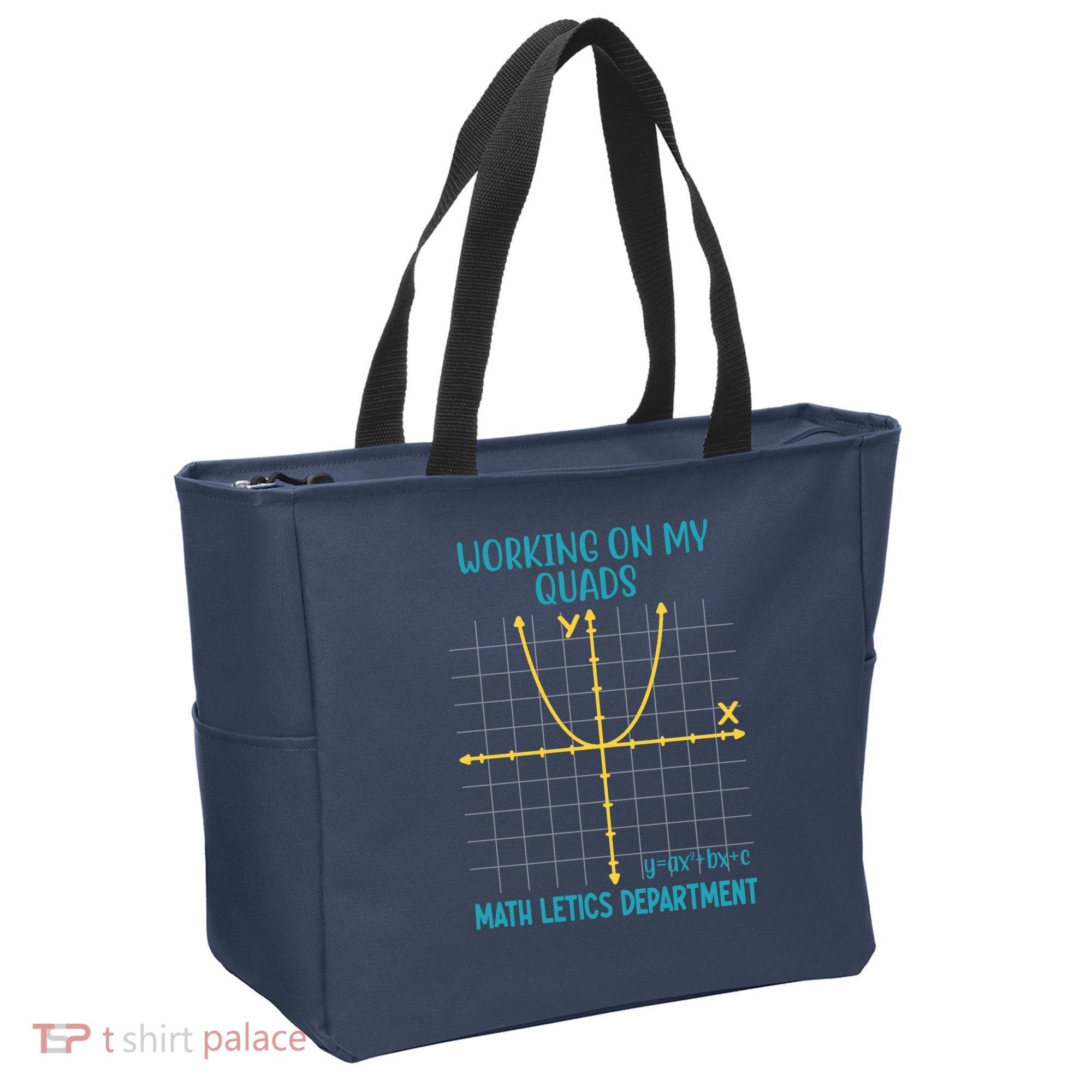 Mathletics Working On My Quads Algebra Math Teacher Tote Bag