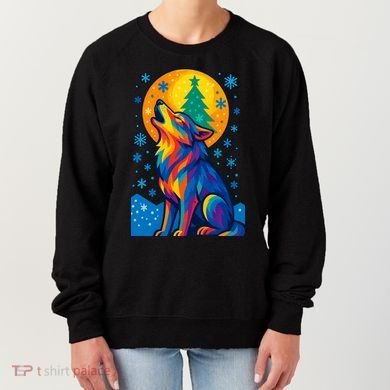 Moonlit Wolf On A Christmas Night Women's Sweatshirt
