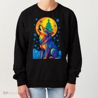 Moonlit Wolf On A Christmas Night Women's Sweatshirt thumb 0