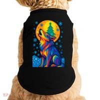 Moonlit Wolf On A Christmas Night Doggie Tank thumb 0