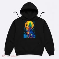 Moonlit Wolf On A Christmas Night Hoodie thumb 0