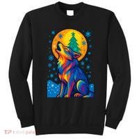 Moonlit Wolf On A Christmas Night Sweatshirt thumb 0