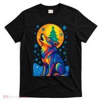 Moonlit Wolf On A Christmas Night T-Shirt thumb 0