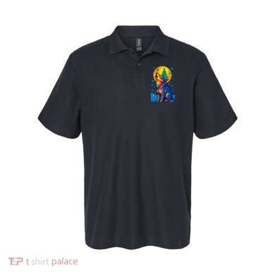 Moonlit Wolf On A Christmas Night Polo