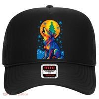 Moonlit Wolf On A Christmas Night Hat thumb 0