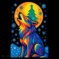 Moonlit Wolf On A Christmas Night Toddler Hoodie thumb 2