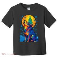 Moonlit Wolf On A Christmas Night Toddler T-Shirt thumb 0
