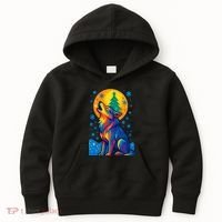 Moonlit Wolf On A Christmas Night Kids Hoodie thumb 0