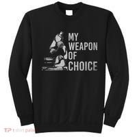 My Weapon Of Choice Funny Tech Medical Laboratory Scientist Sweatshirt thumb 0