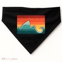 Mountain Wave Ocean Sunset USA-Made Doggie Bandana thumb 0