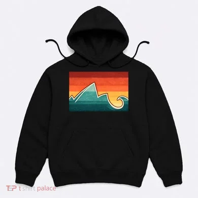 Mountain Wave Ocean Sunset Hoodie