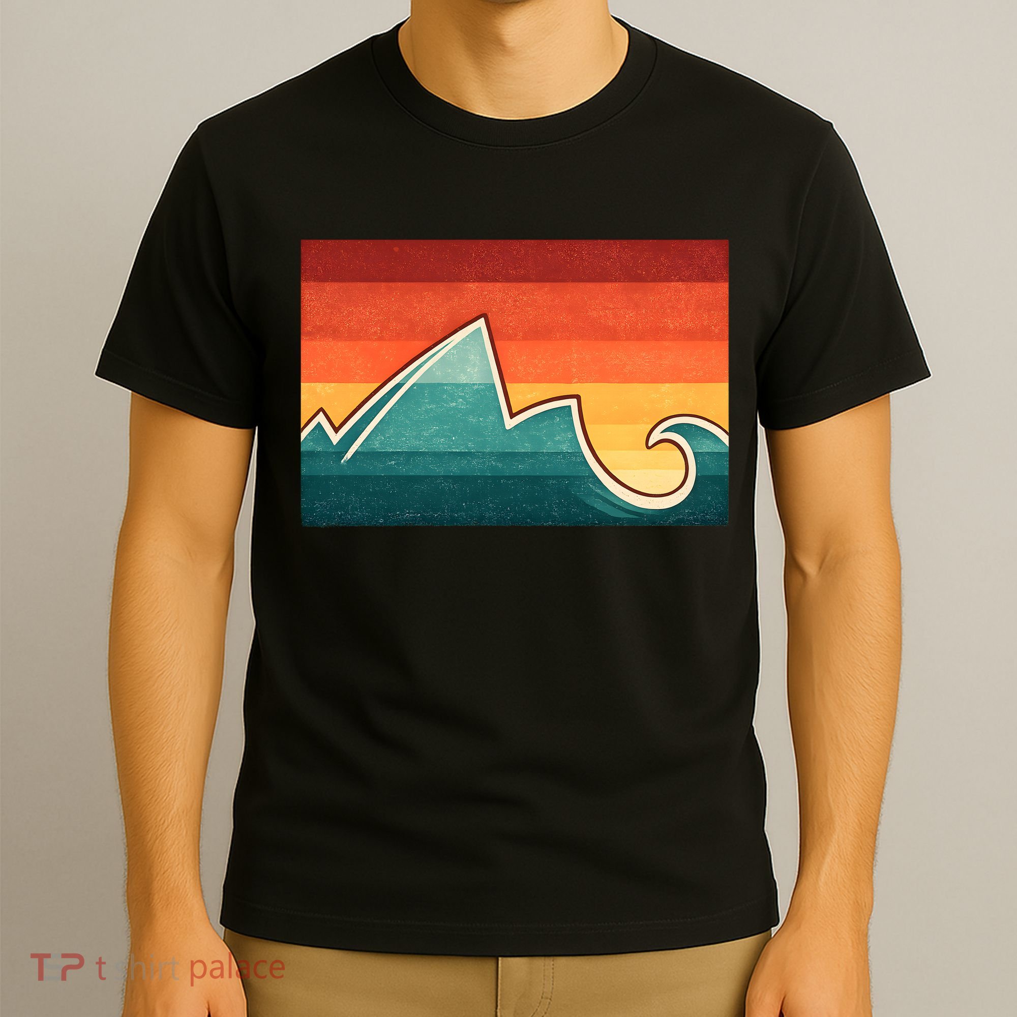 Mountain Wave Ocean Sunset T-Shirt