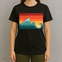 Mountain Wave Ocean Sunset T-Shirt thumb 4
