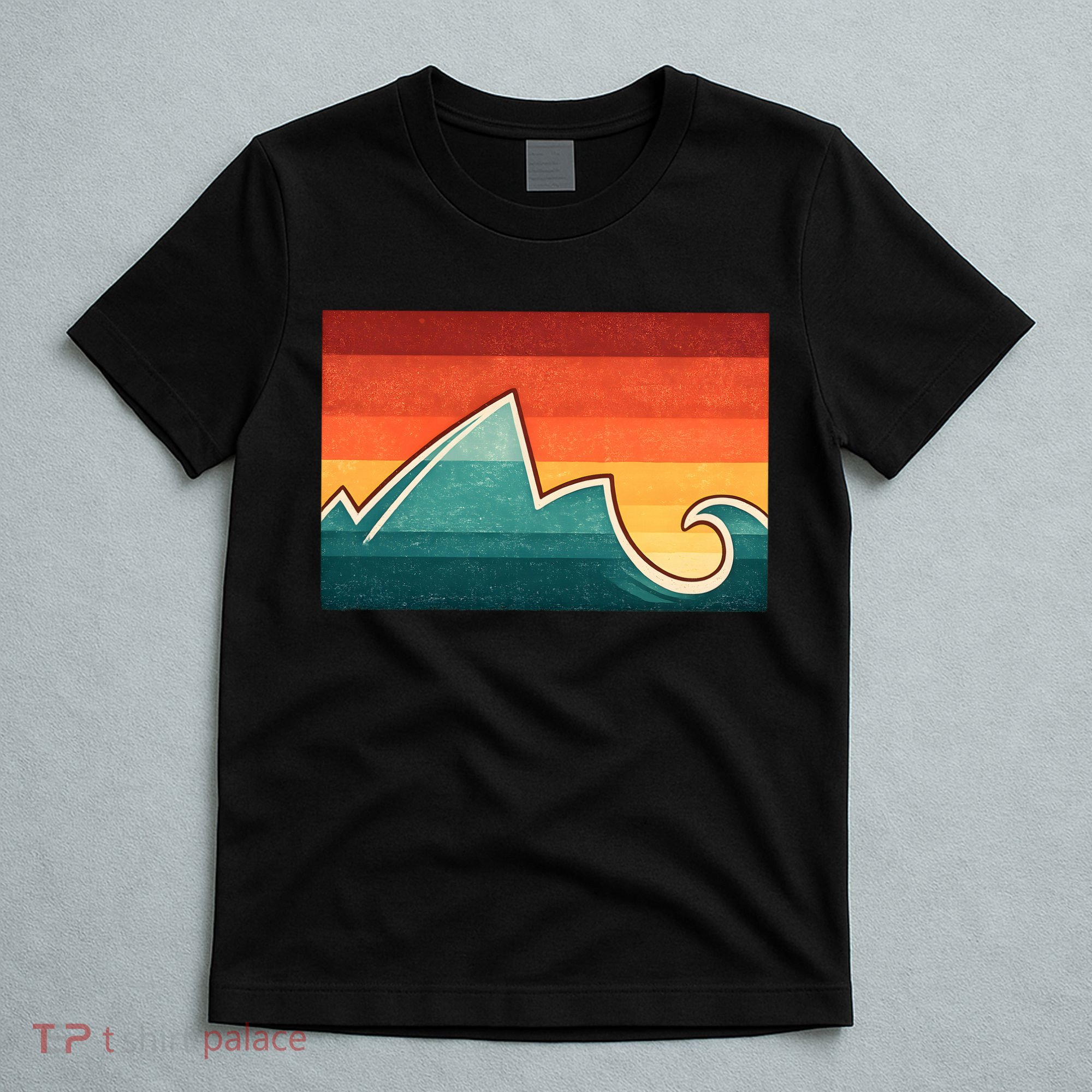 Mountain Wave Ocean Sunset T-Shirt