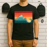 Mountain Wave Ocean Sunset T-Shirt thumb 6