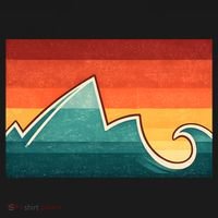 Mountain Wave Ocean Sunset T-Shirt thumb 7