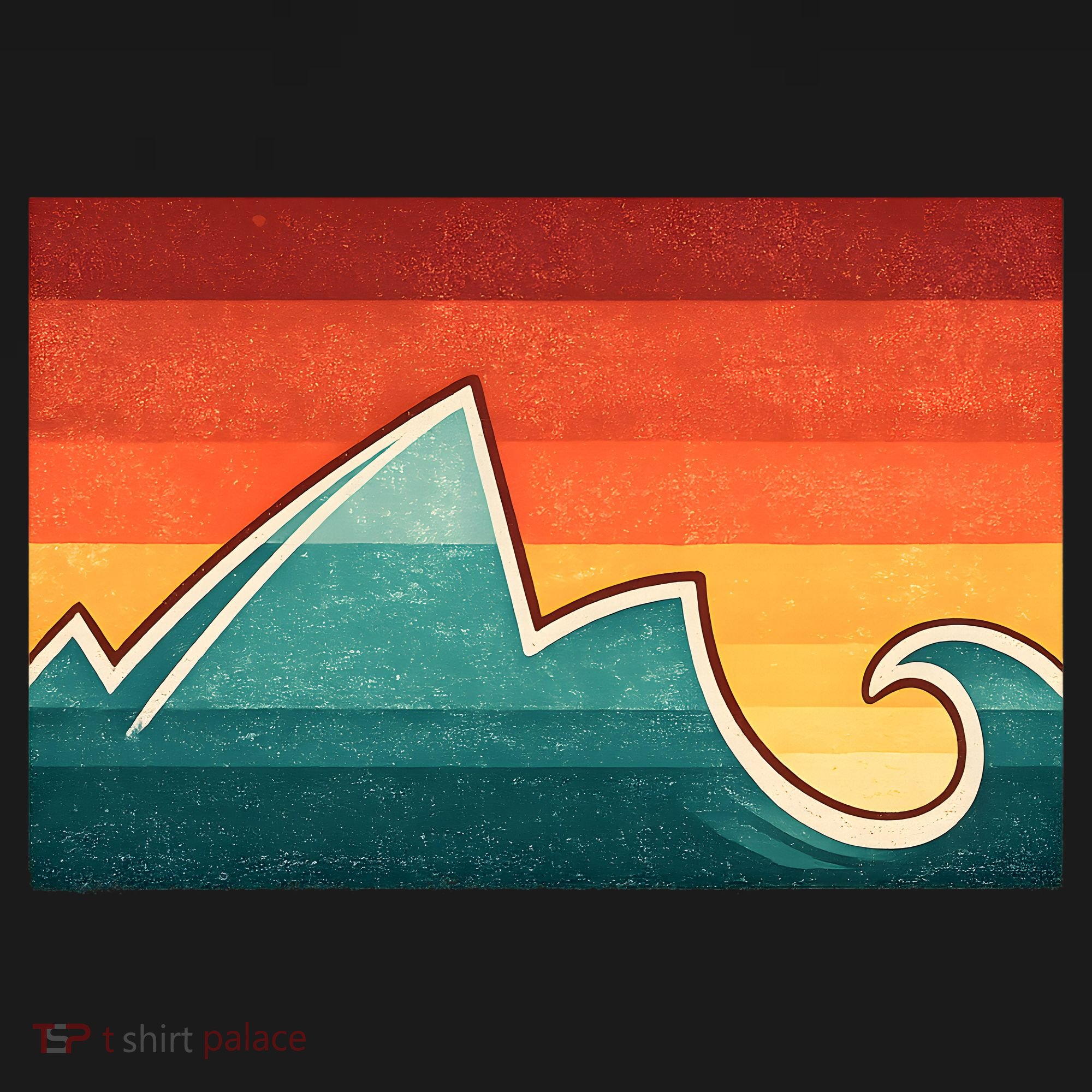 Mountain Wave Ocean Sunset T-Shirt