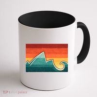 Mountain Wave Ocean Sunset Coffee Mug thumb 1