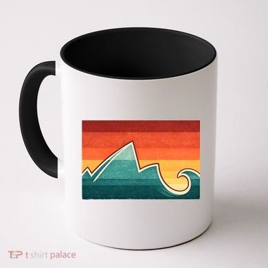 Mountain Wave Ocean Sunset Coffee Mug
