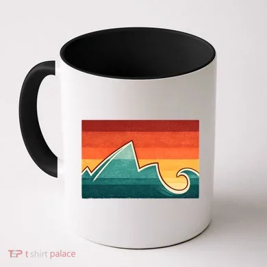 Mountain Wave Ocean Sunset Coffee Mug