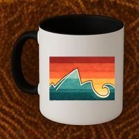 Mountain Wave Ocean Sunset Coffee Mug thumb 2