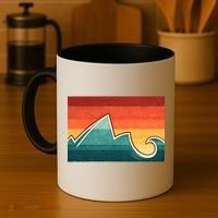 Mountain Wave Ocean Sunset Coffee Mug thumb 4
