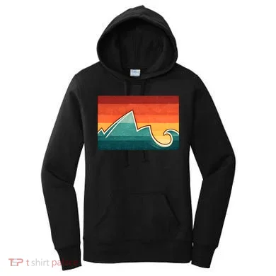 Mountain Wave Ocean Sunset Women's Hoodie