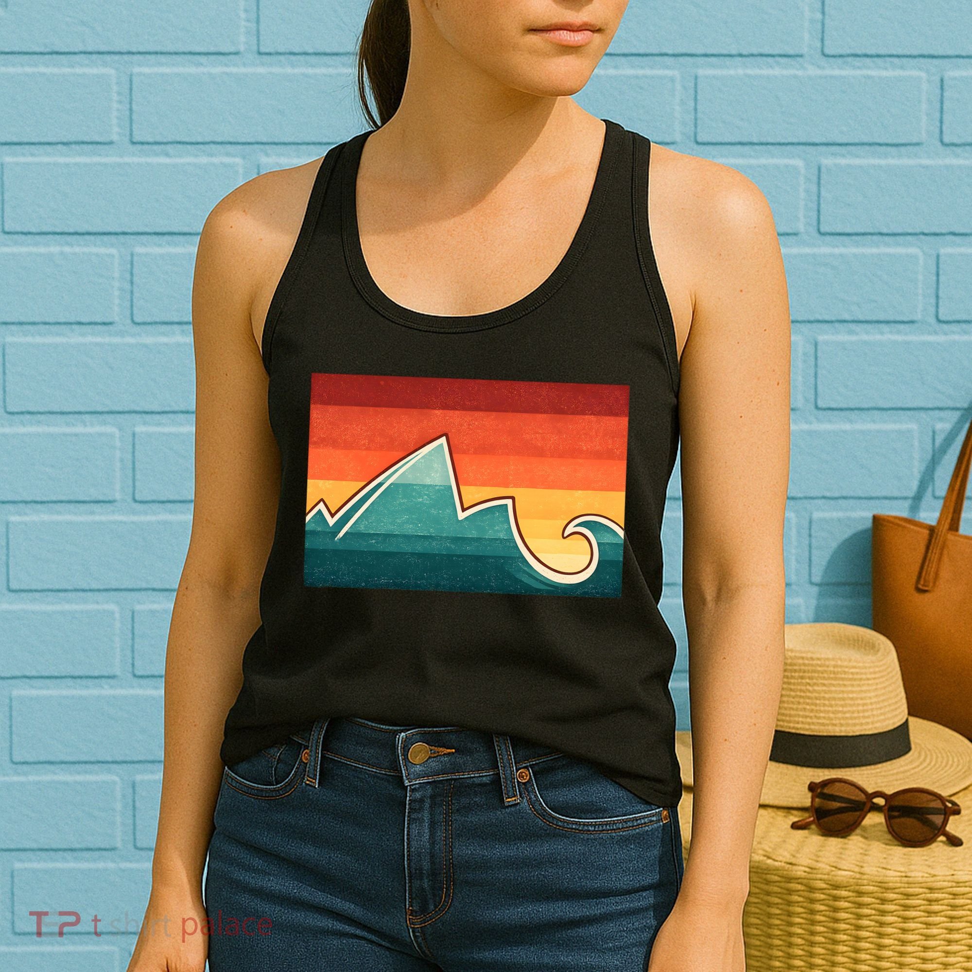 Mountain Wave Ocean Sunset Women's Tank Top