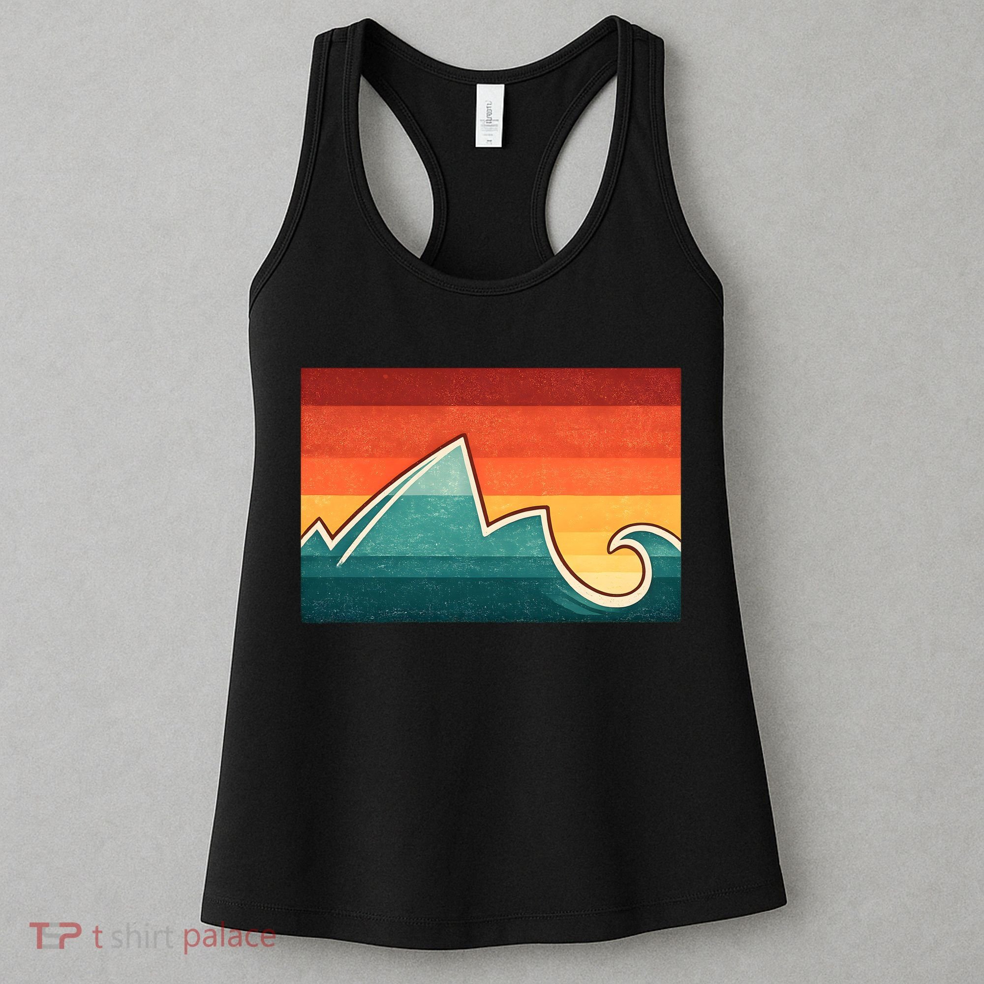 Mountain Wave Ocean Sunset Women's Tank Top