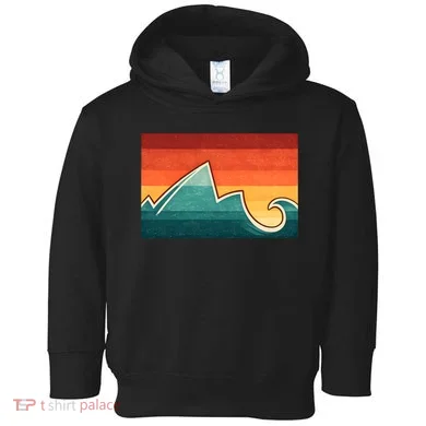 Mountain Wave Ocean Sunset Toddler Hoodie