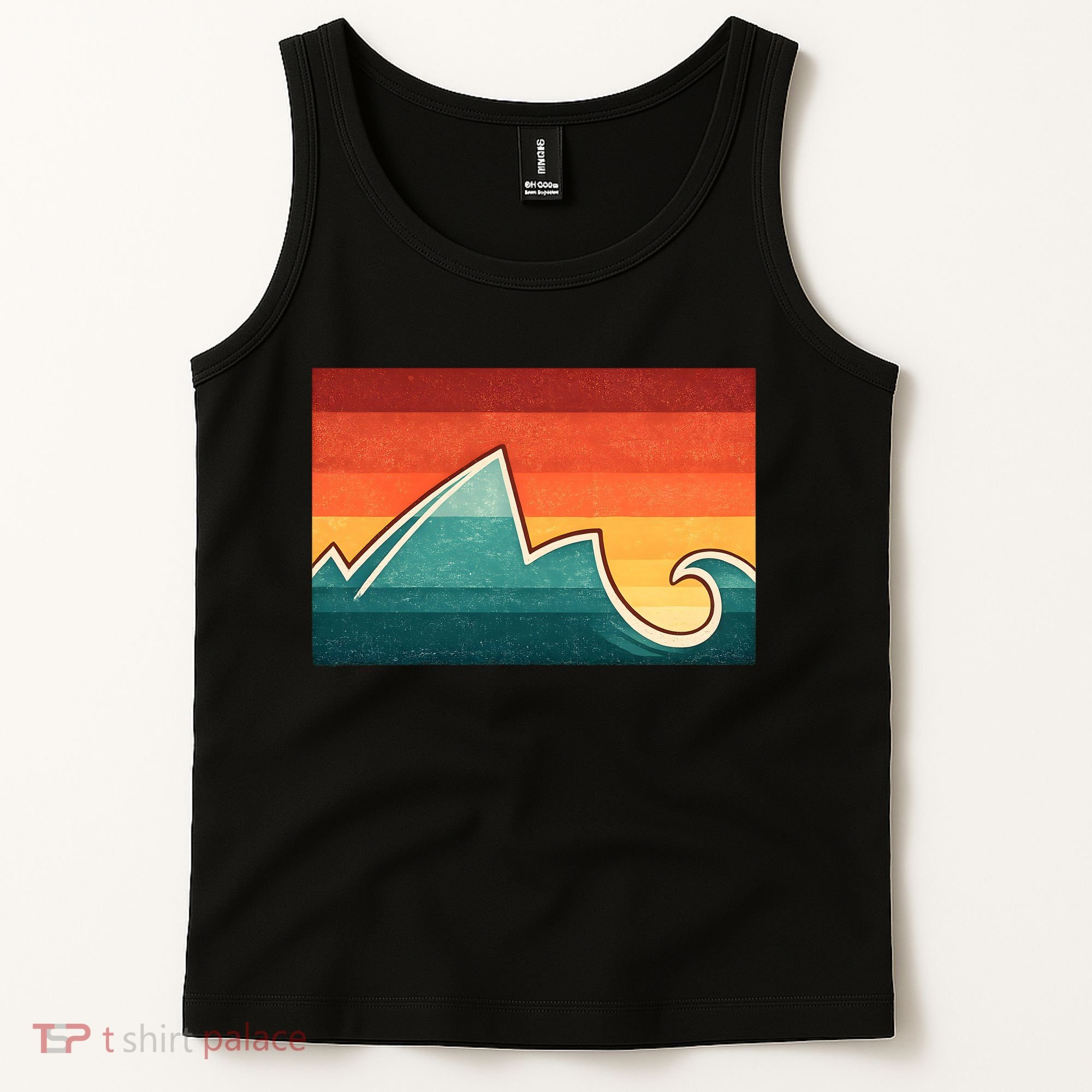 Mountain Wave Ocean Sunset Tank Top