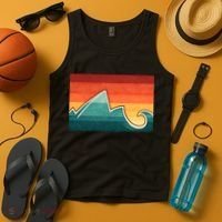 Mountain Wave Ocean Sunset Tank Top thumb 4